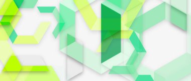 yeşil modern geometrik soyut şablon 