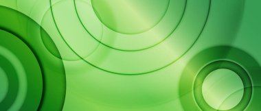 Soyut daire kağıt kesimi katman yeşil arkaplan