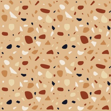 Terrazzo deseni klasik İtalyan zemini doğal taş, granit, kuvars, mermer, cam ve betondan oluşur.