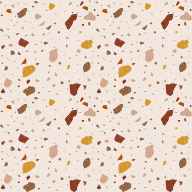 Vektör terrazzo pastel renklerde pürüzsüz desen. 