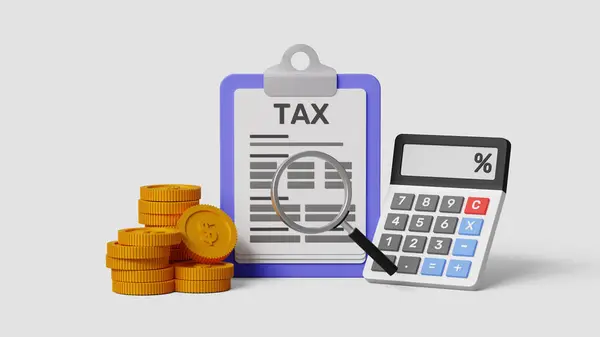 Vergi konsepti. Vergi beyannamesi. Vergi beyannamesi. Eyalet vergisi. Finansal araştırma. veri analizi, belgeler, raporlar, vergi iadeleri, hesaplamalar