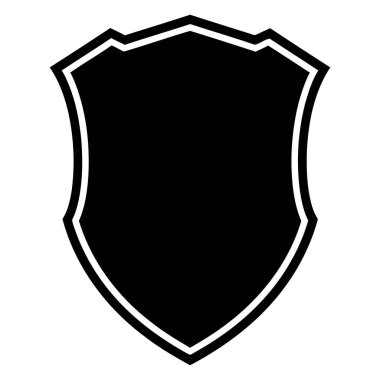 Pürüzsüz beyaz çizgili koyu siyah bir kalkan. Temiz beyaz bir zemin üzerine kurulmuş. Yaratıcı tasarımlarınız için çok yönlü bir alan sunuyor.