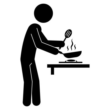 İnsan aşçısının vektör çizimi