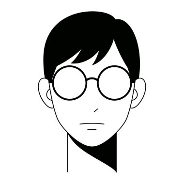 İzole edilmiş erkek çizgi film tasarımı