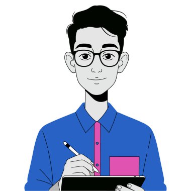 Ofisteki çizgi film adamı.