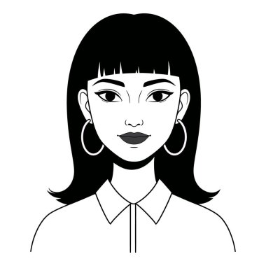 Siyah beyaz gülümseyen pop sanatçısı kadın.