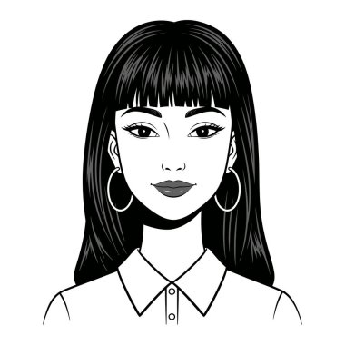 Güzel genç kadın portresi