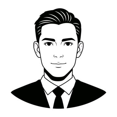 İş adamı karakteri çizgi film vektör çizimi grafik tasarımı