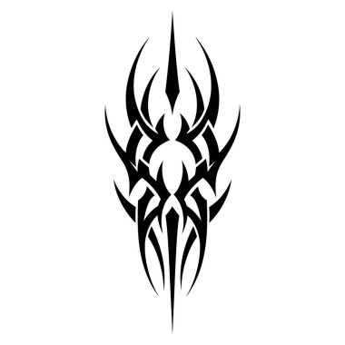 Bu karmaşık kabile dövme tasarımını keşfetmek, vücut sanatı ve dövme ilhamı için mükemmel bir vektör çizimi..