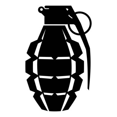 Patlayıcı El Bombası Silueti Açılmaya Hazır