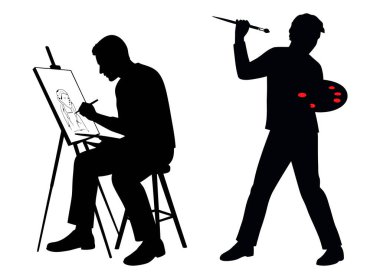 Siluet Sanatçıları Stüdyo Sanat Oluşturuyor