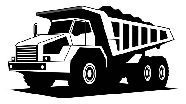 Силуэт Гигантский внедорожник для тяжелых горных работ