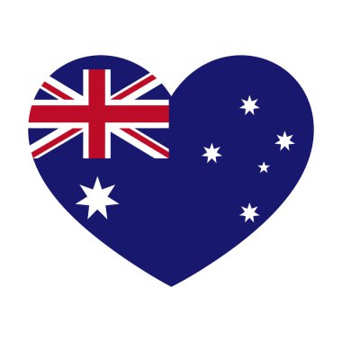 Love Australia Heart Shaped National Flag Country Pride Design