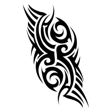 Kabile Dövme Tasarımı Siyah Mürekkep Estetik Resimde