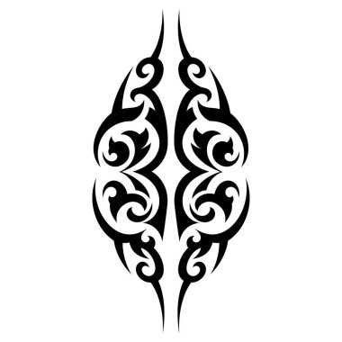 Vücut Dekorasyonu için Soyut Tasarım Kabile Sanatı Dövmesi