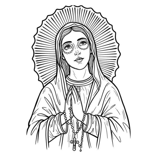 Bakire Meryem 'in İmajı Siyah ve Beyaz Sanat Çizgisi