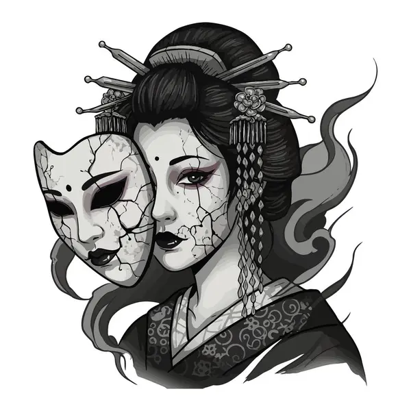 Geyşa 'nın Kırık Maskesi İki Yüzün Portresi