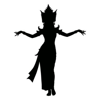 Apsara Dansçısı Silueti Zarif Geleneksel Khmer Kadın figürü