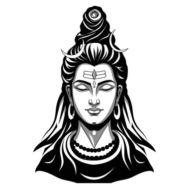 Lord Shiva Kutsal Hindu Tanrısı Sembolizmi ve Barışı Düşünüyor
