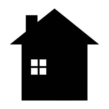 Tek Pencereli Basit Siyah ve Beyaz Saray Silüeti