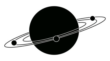 Kara Gezegen ve uydularının tasviri