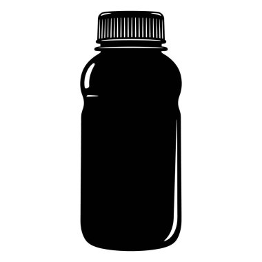 Herhangi bir grafik projesi için Minimalist Siyah Şişe Vektör İllüstrasyonu Mükemmel