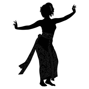Geleneksel Dans Formunda Bir Kadının Silueti