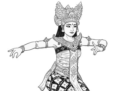 Balili Dansçı Zarafet ve Zarafetle Geleneksel Sanatı Gösteriyor