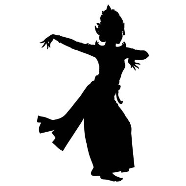 Dans eden bir kızın silueti.