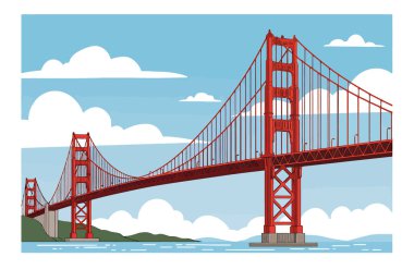 Canlı San Francisco 'nun Altın Kapı Köprüsü Gerçek bir dönüm noktası