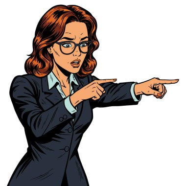 Kafası karışmış bir kadın parmaklarını farklı yönlere çeviriyor.