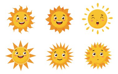 Mutlu ve Parlak Güneş Resimlerinin Güzel Koleksiyonu