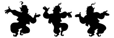 Sihirli Cin Dans Hareketlerinin Silüeti