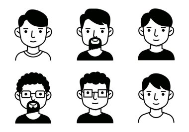 UI UX ve Web Sitesi için Çeşitli Adam Görseller Tasarımı