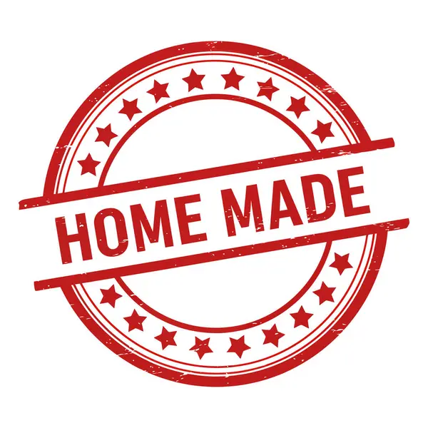 Sınırında Yıldızlar olan Kırmızı Ev Yapımı Pul Logosu