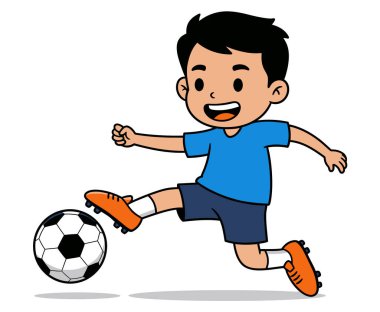 Küçük Çocuk Oyun İçin Futbol ve Eğitim Oynuyor