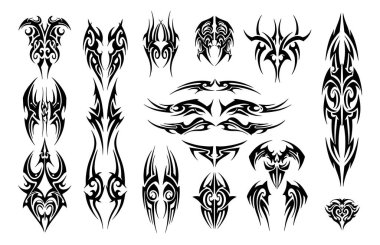 Kabile Siyah ve Beyaz Dövme Tasarımı Koleksiyonu