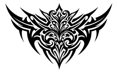 Simetri Deseninde Keskin Noktalı Kabile Dövme Sanatı