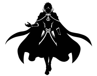 Gizemli bir karanlığın silueti siyahlar içinde