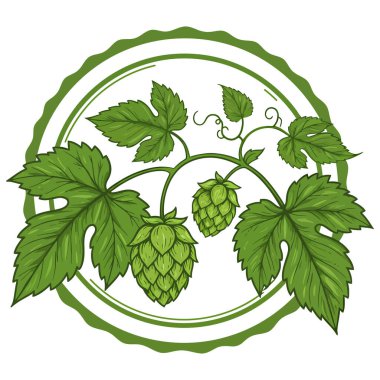 Dünyanın En İyi Hops ve Bira Bira Sanatı İllüstrasyonu