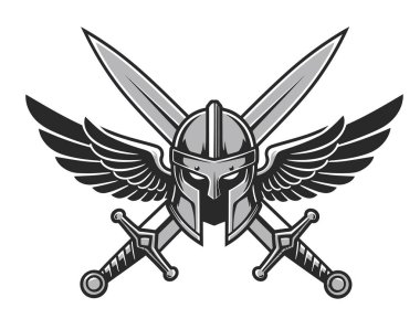 Kılıç ve Kanatlı Bir Miğfer içeren Destansı Savaş Resimleri