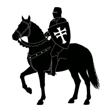 Ortaçağ Şövalyesi At Sırtında Cesaret ve Onur Sembolü