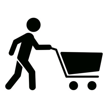 Alışveriş Arabası Simgesi Tasarımı Perakende Fikirleri Çizimi