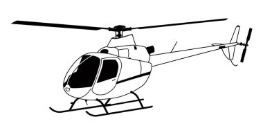 Bir Hava Balesi Gökyüzü mavisi içinde yükselen bir helikopter
