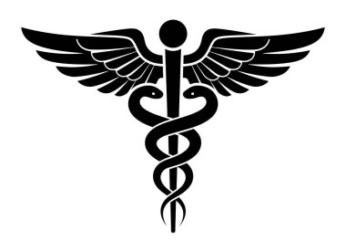 Caduceus Resim Sembolize Edici Tıp ve Sağlık Mesleki Hizmetleri Alanı