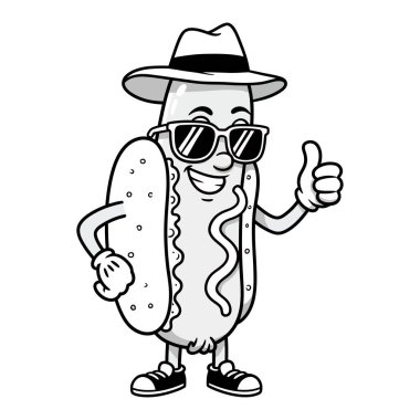 Çizgi film karakteri Şapkalı ve Gözlüklü Sosisli