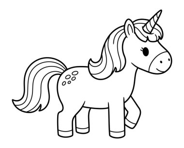 Çocukların Oyun Zamanı ve Yaratıcılığı için Büyüleyici Tekboynuz Renklendirme Sayfası