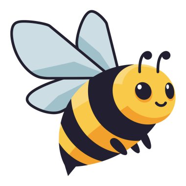 Yaratıcı Arı Projeleri için Sevimli Balarısı İllüstrasyon Vektör Grafikleri