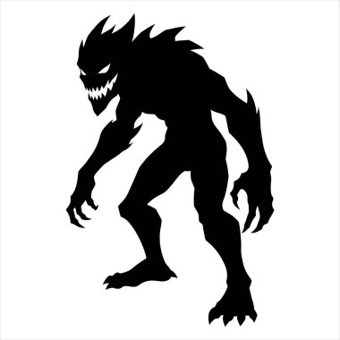 Dikenli Omuzlu Vahşi Canavar 'ın Silueti