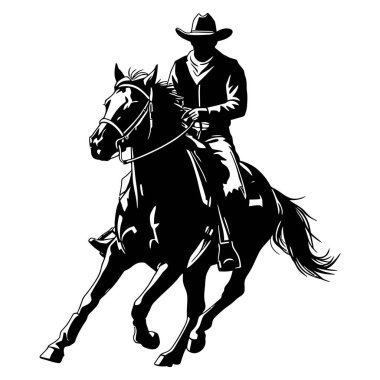 Vahşi Arazide Ata Binen Bir Kovboy